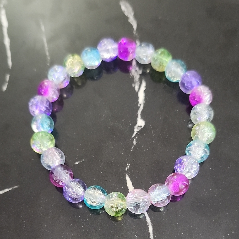 Multicolour Glass Bead Bracelet